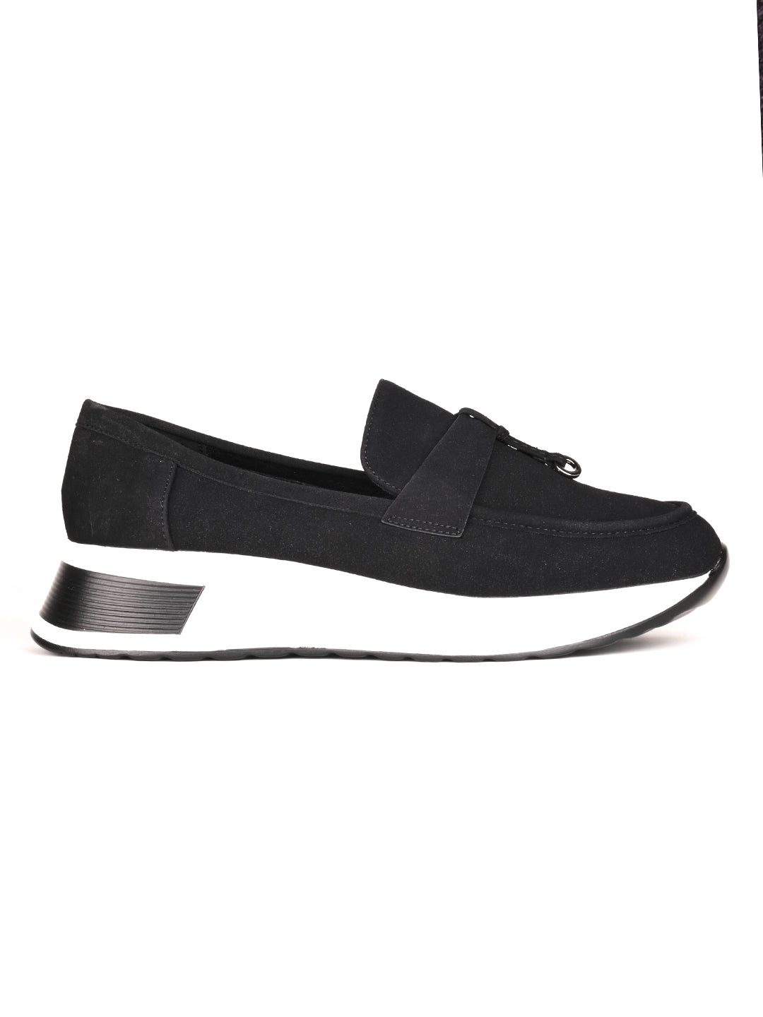 Women, Women Footwear, Black Loafers