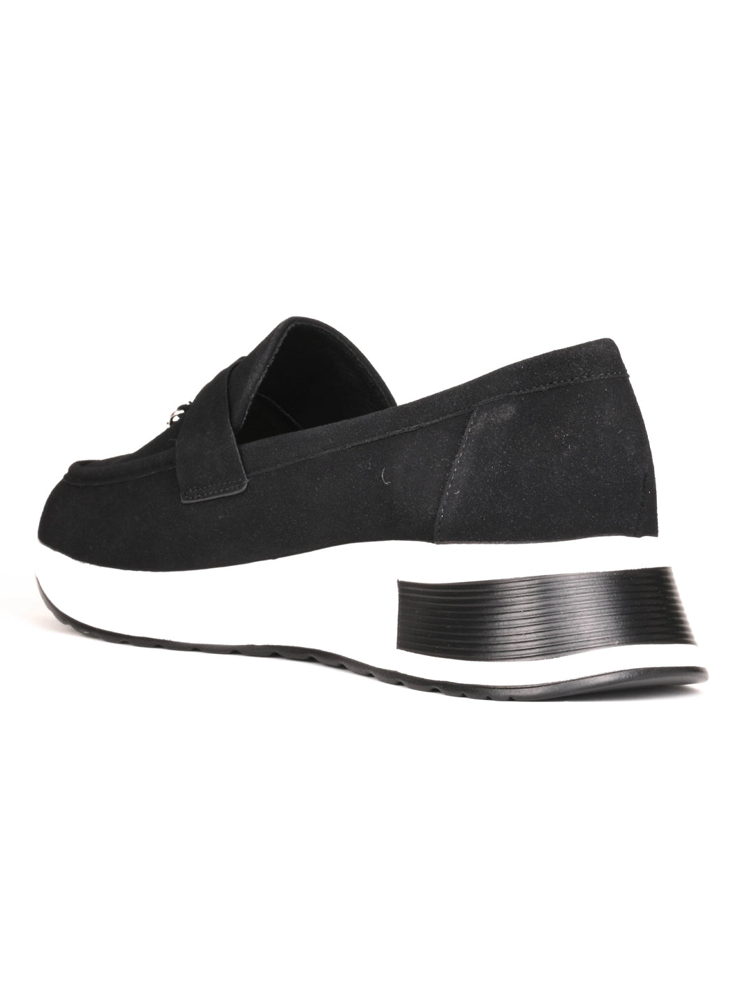 Women, Women Footwear, Black Loafers