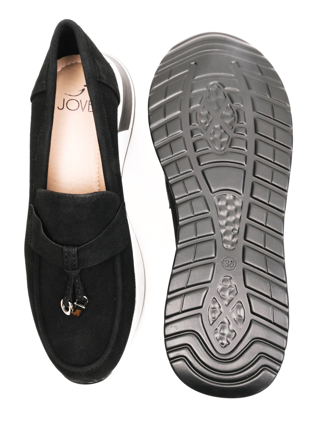 Women, Women Footwear, Black Loafers
