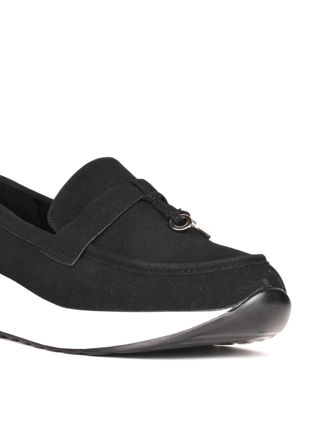 Women, Women Footwear, Black Loafers