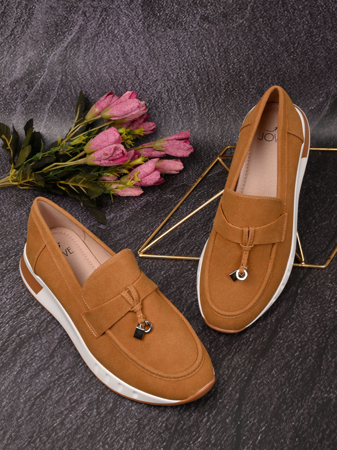 Women, Women Footwear, Camel Loafers