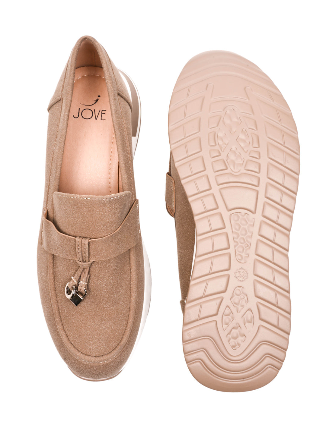 Women, Women Footwear, Khaki Loafers
