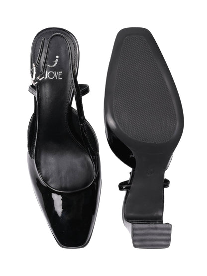 Women, Women Footwear, Black Pumps