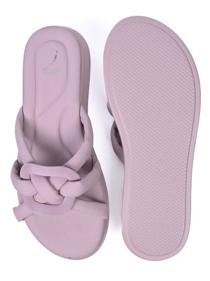 Women, Women Footwear, Purple Open Toe Flats