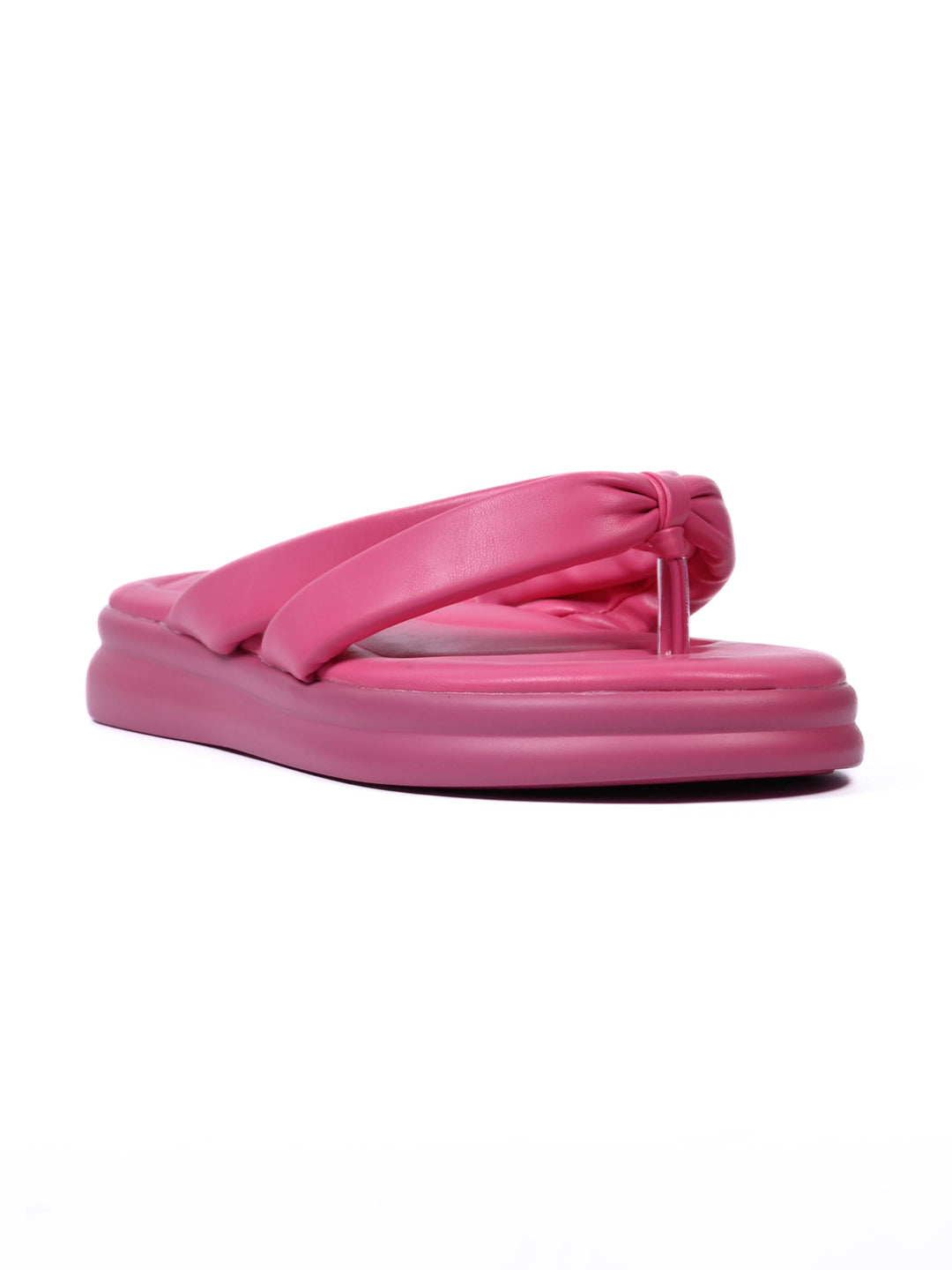 Women, Women Footwear, Fuchsia T-Strap Flats