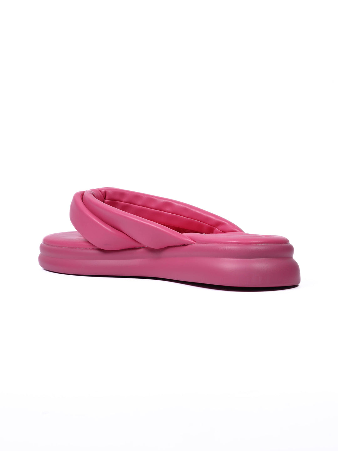 Women, Women Footwear, Fuchsia T-Strap Flats
