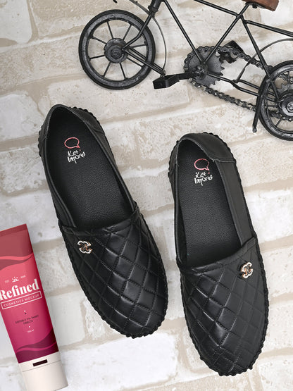 Footwear, Women Footwear, Black Loafers