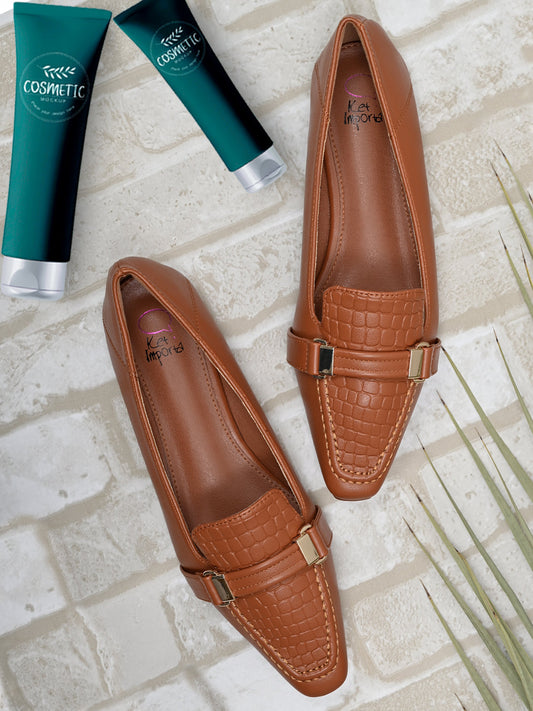 Footwear, Women Footwear, Tan
 Loafers