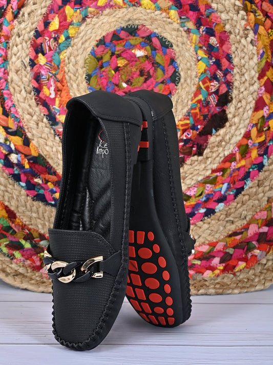 Footwear, Women Footwear, Black Loafers