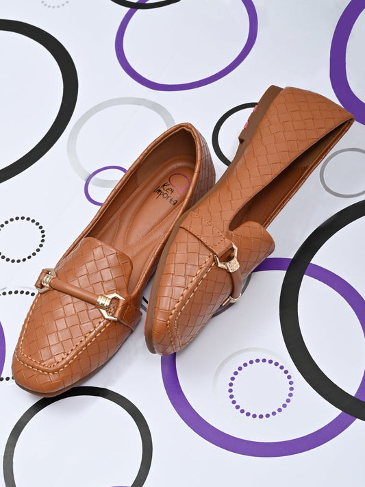 Footwear, Women Footwear, Tan Loafers