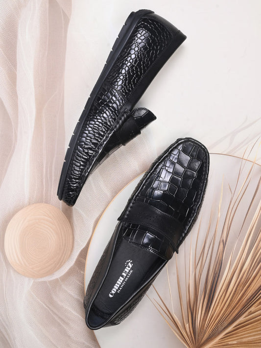 Men, Men Footwear, Black Driving Shoes