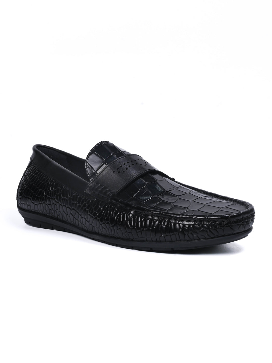 Men, Men Footwear, Black Driving Shoes