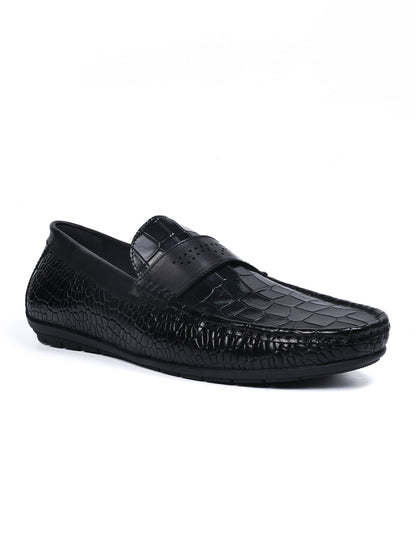Men, Men Footwear, Black Driving Shoes