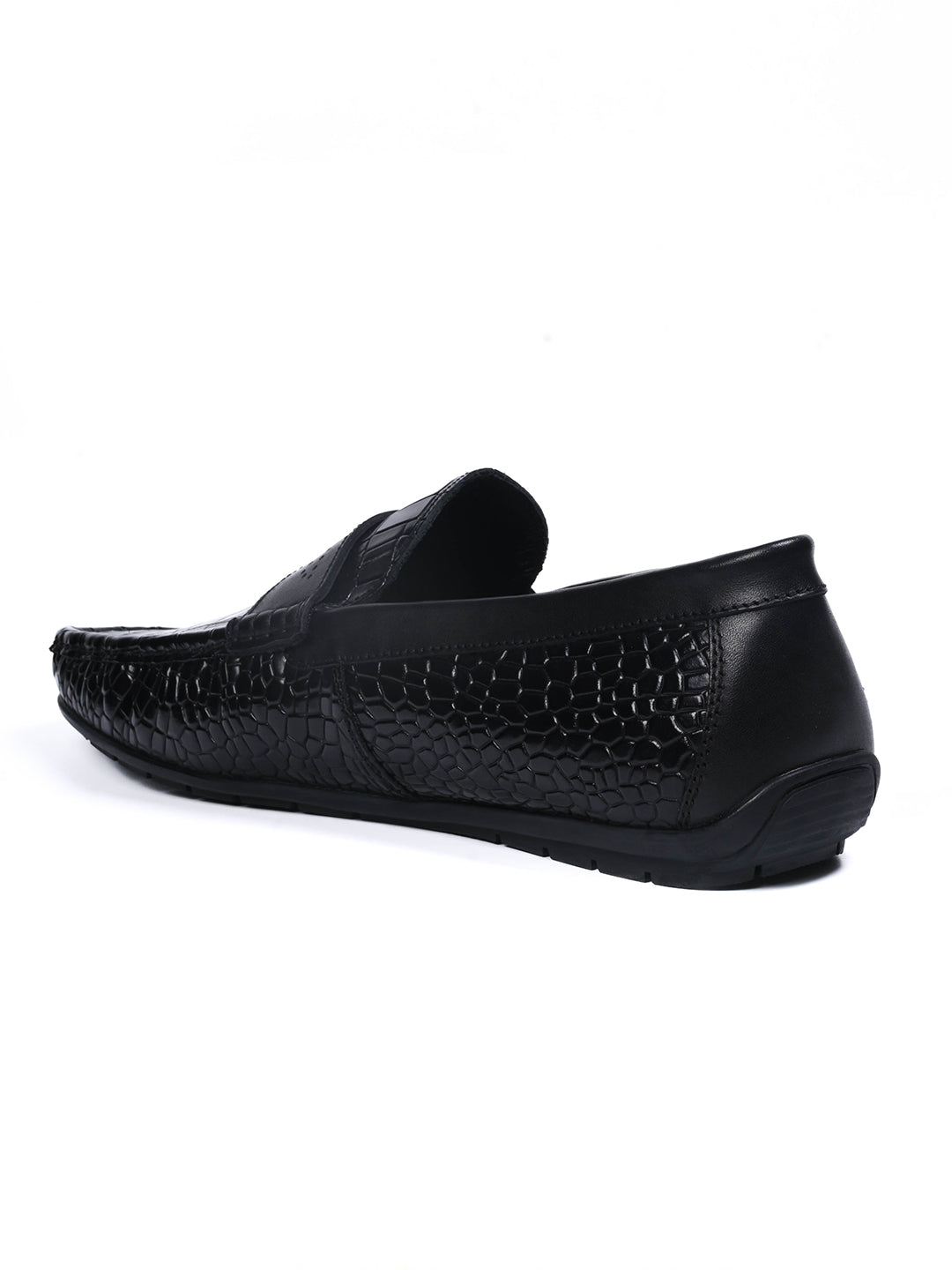 Men, Men Footwear, Black Driving Shoes