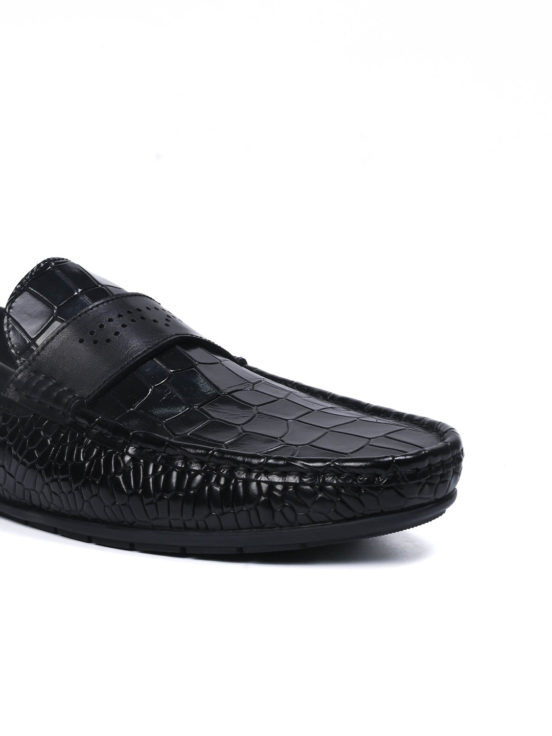 Men, Men Footwear, Black Driving Shoes