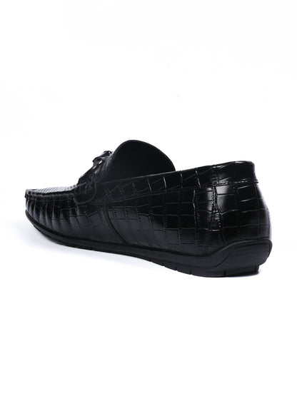 Men, Men Footwear, Black Driving Shoes