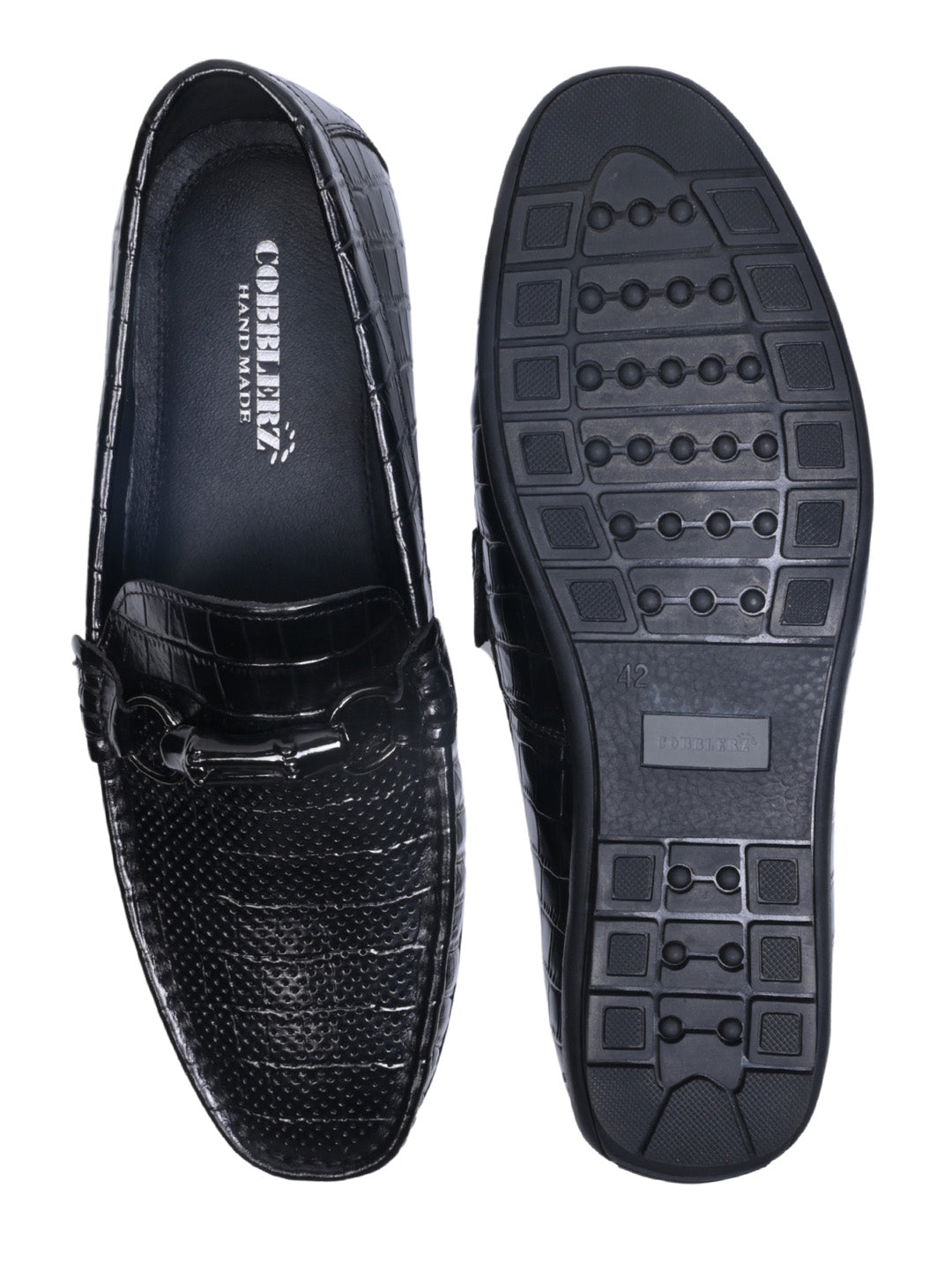 Men, Men Footwear, Black Driving Shoes