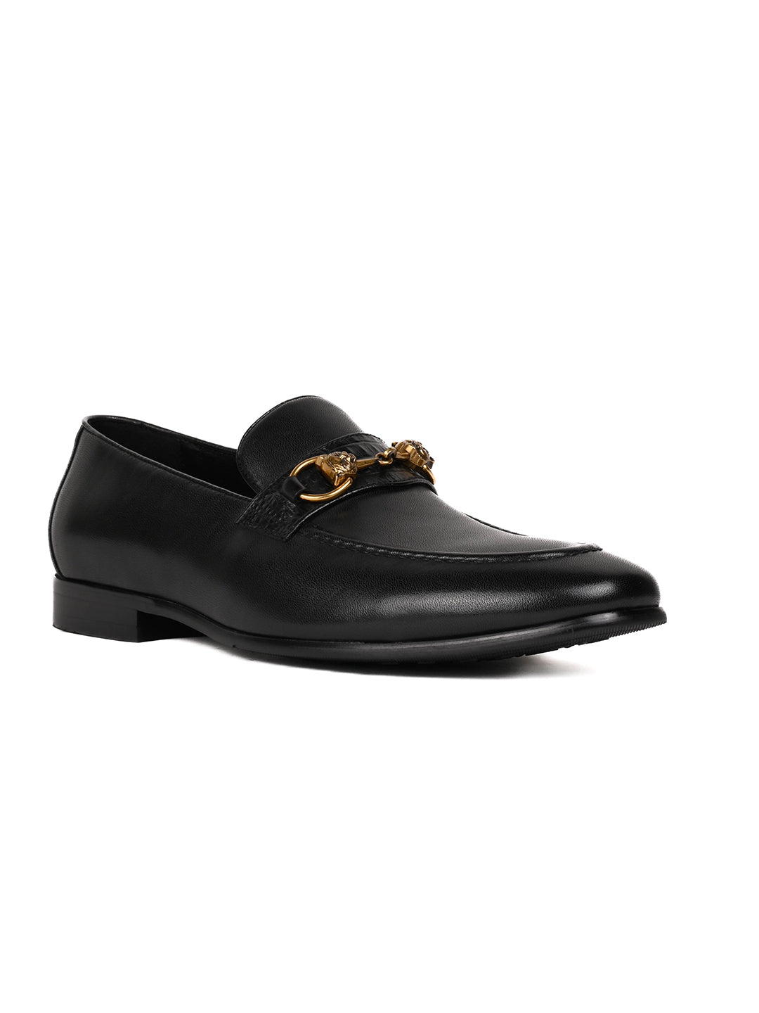 Men, Men Footwear, Black Loafers