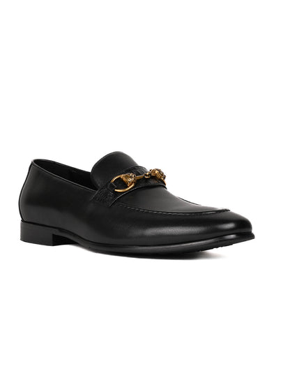 Men, Men Footwear, Black Loafers