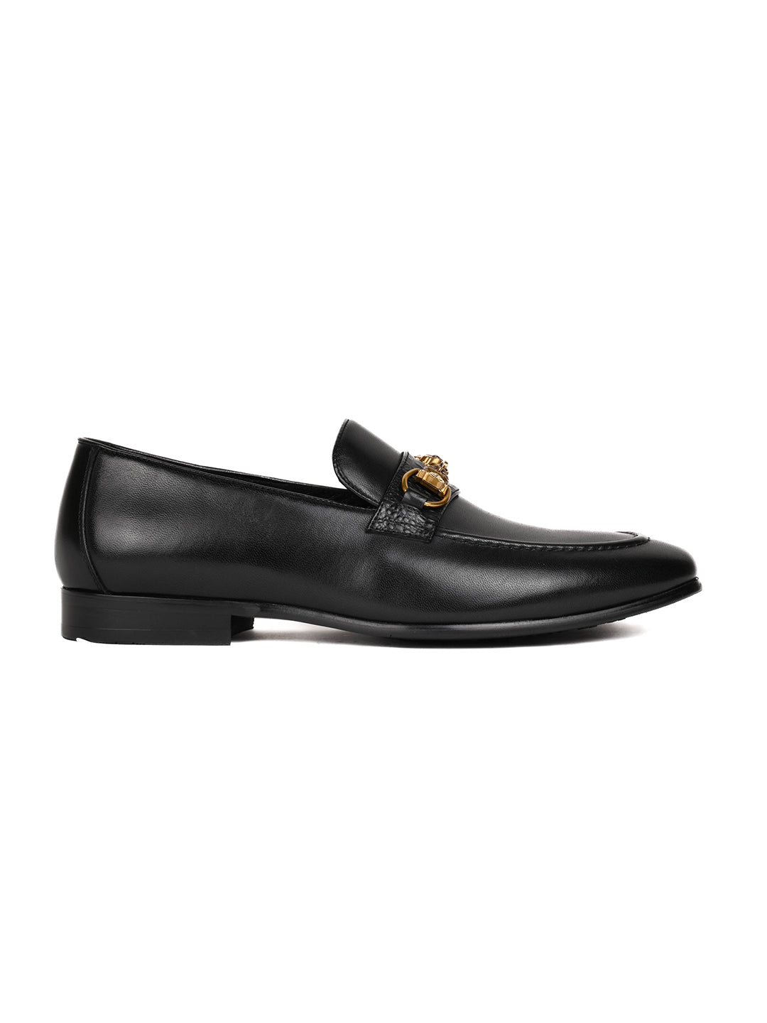 Men, Men Footwear, Black Loafers
