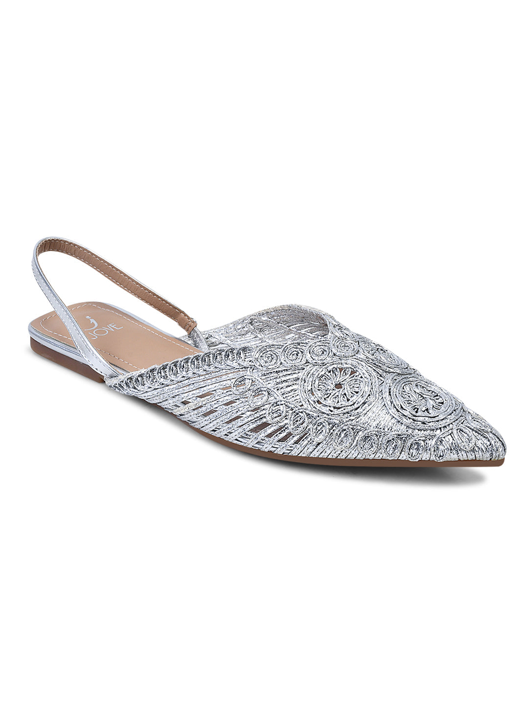 Women, Women Footwear, Silver Mules