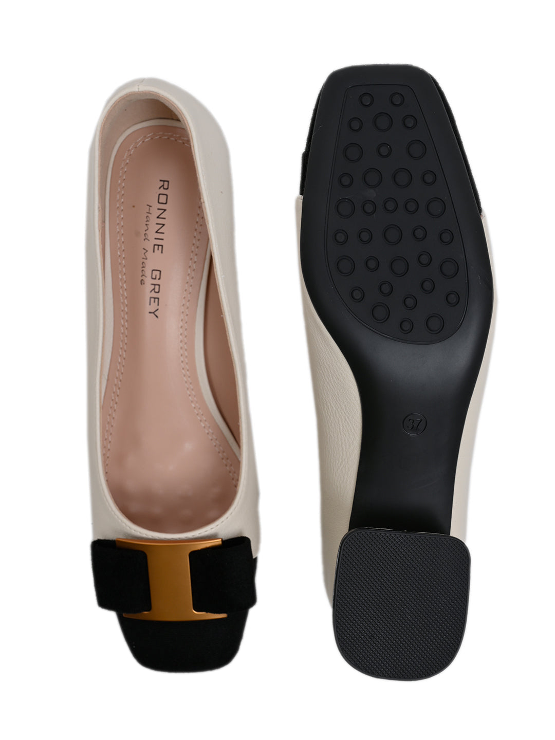 Women, Women Footwear, Off White Ballerinas