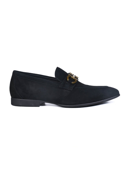 Men, Men Footwear, Black Loafers