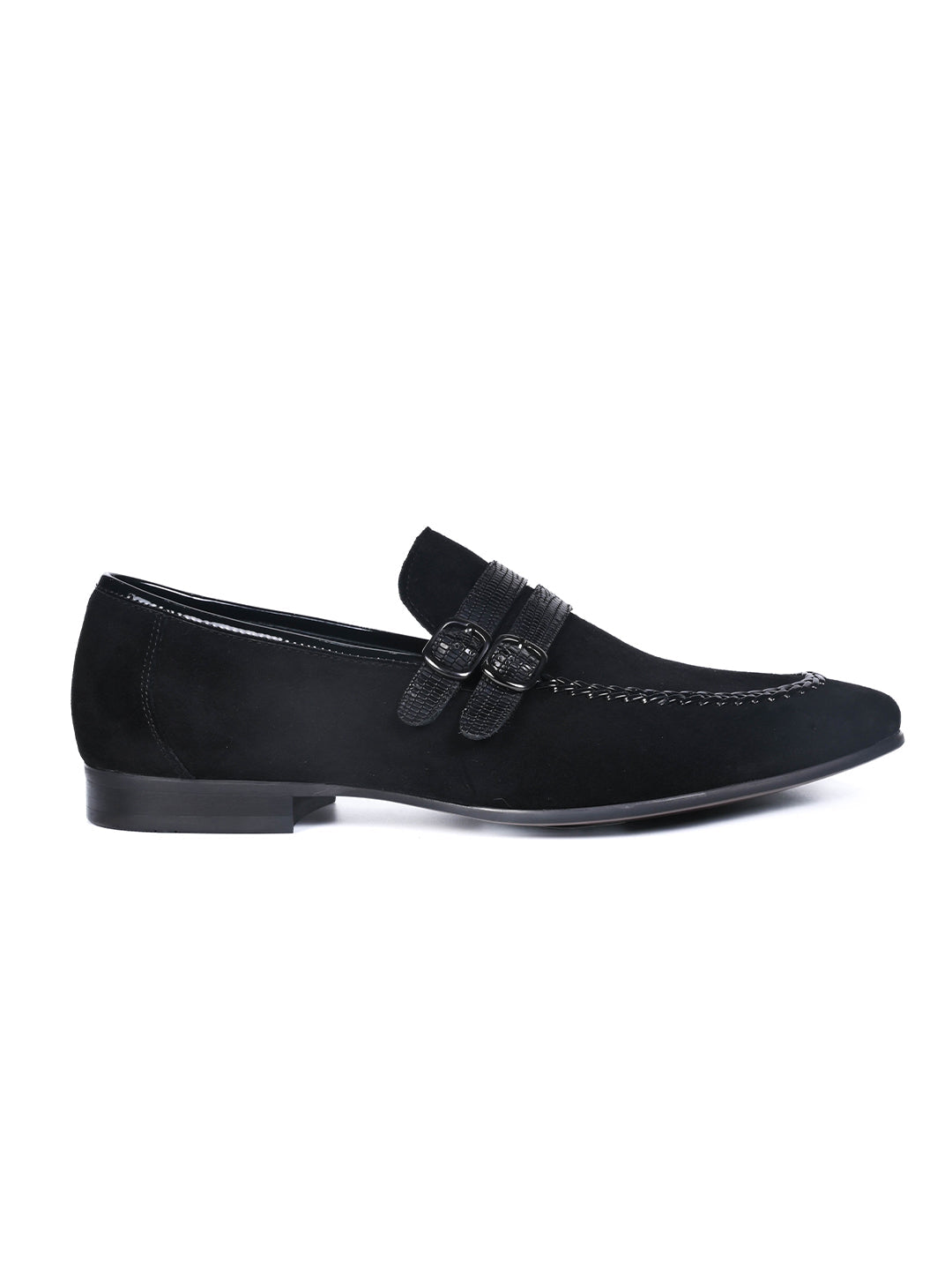 Men, Men Footwear, Black Loafers
