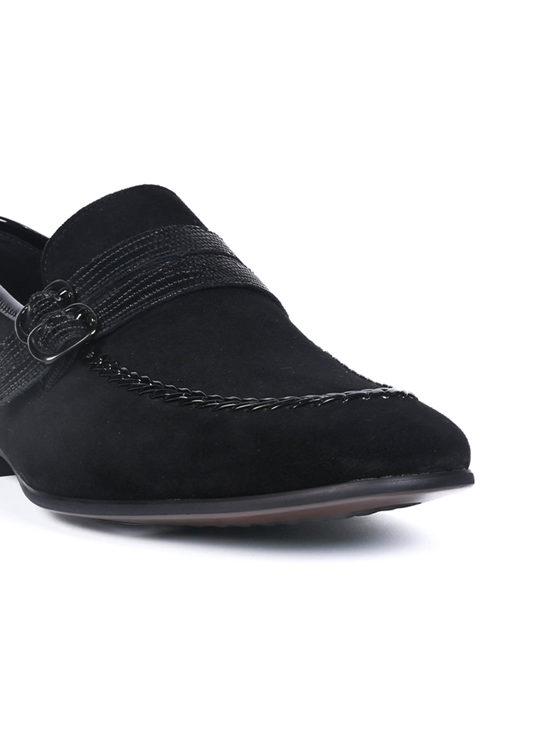 Men, Men Footwear, Black Loafers