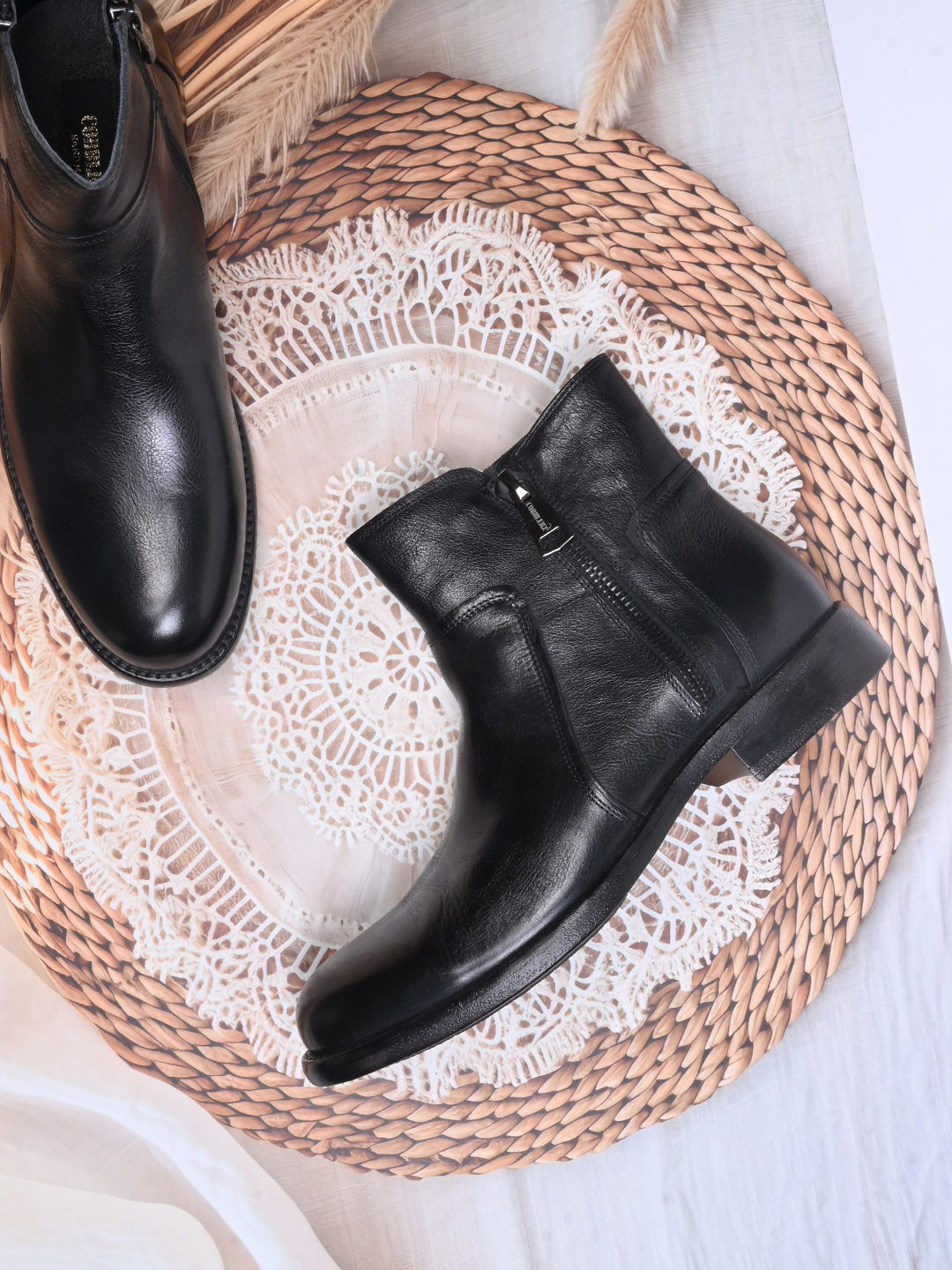 Men, Men Footwear, Black Boots