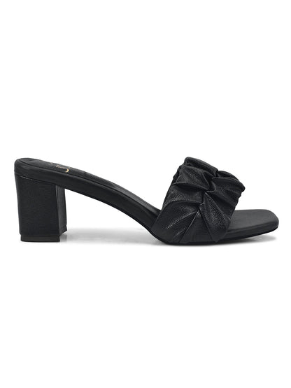 Women, Women Footwear, Black Sandals