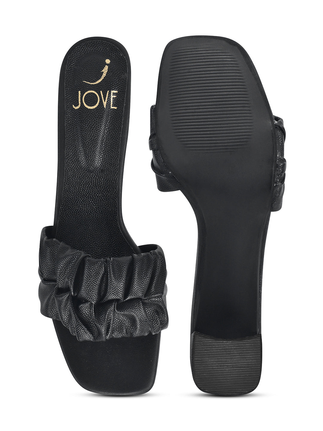 Women, Women Footwear, Black Sandals