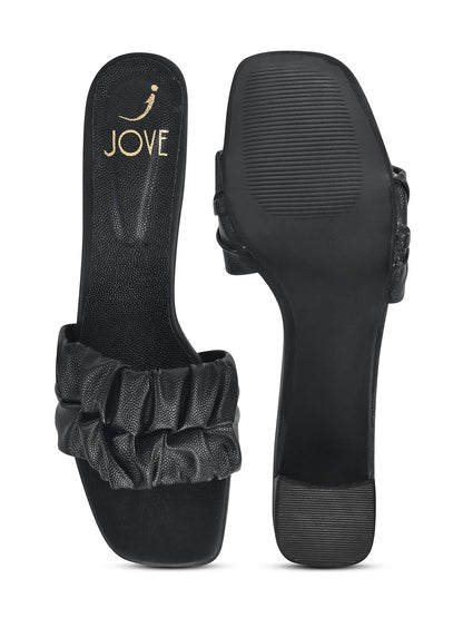 Women, Women Footwear, Black Sandals