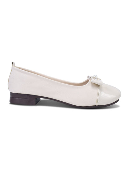 Women, Women Footwear, Beige Ballerinas