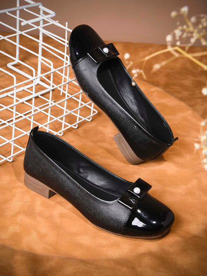 Women, Women Footwear, Black Ballerinas