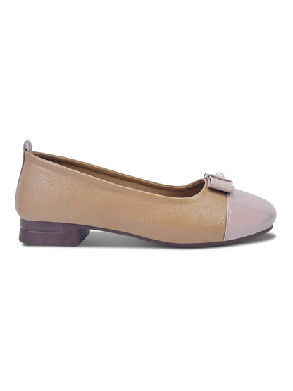 Women, Women Footwear, Taupe Ballerinas