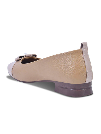 Women, Women Footwear, Taupe Ballerinas