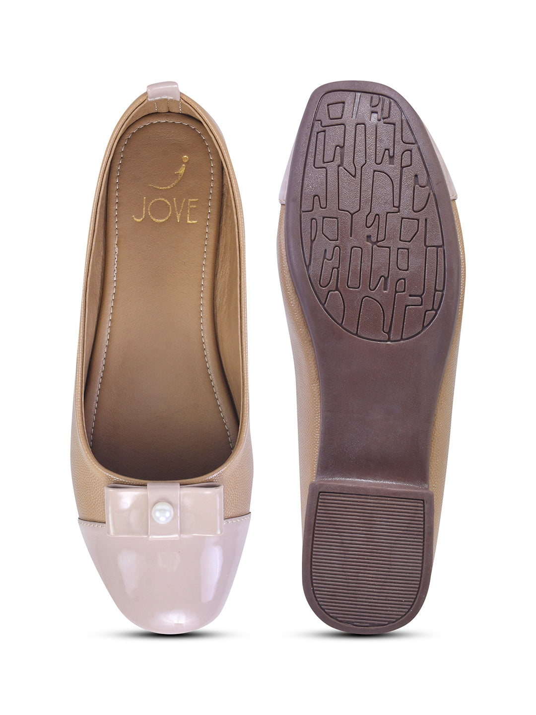 Women, Women Footwear, Taupe Ballerinas