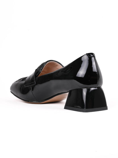 Women, Women Footwear, Black Loafers