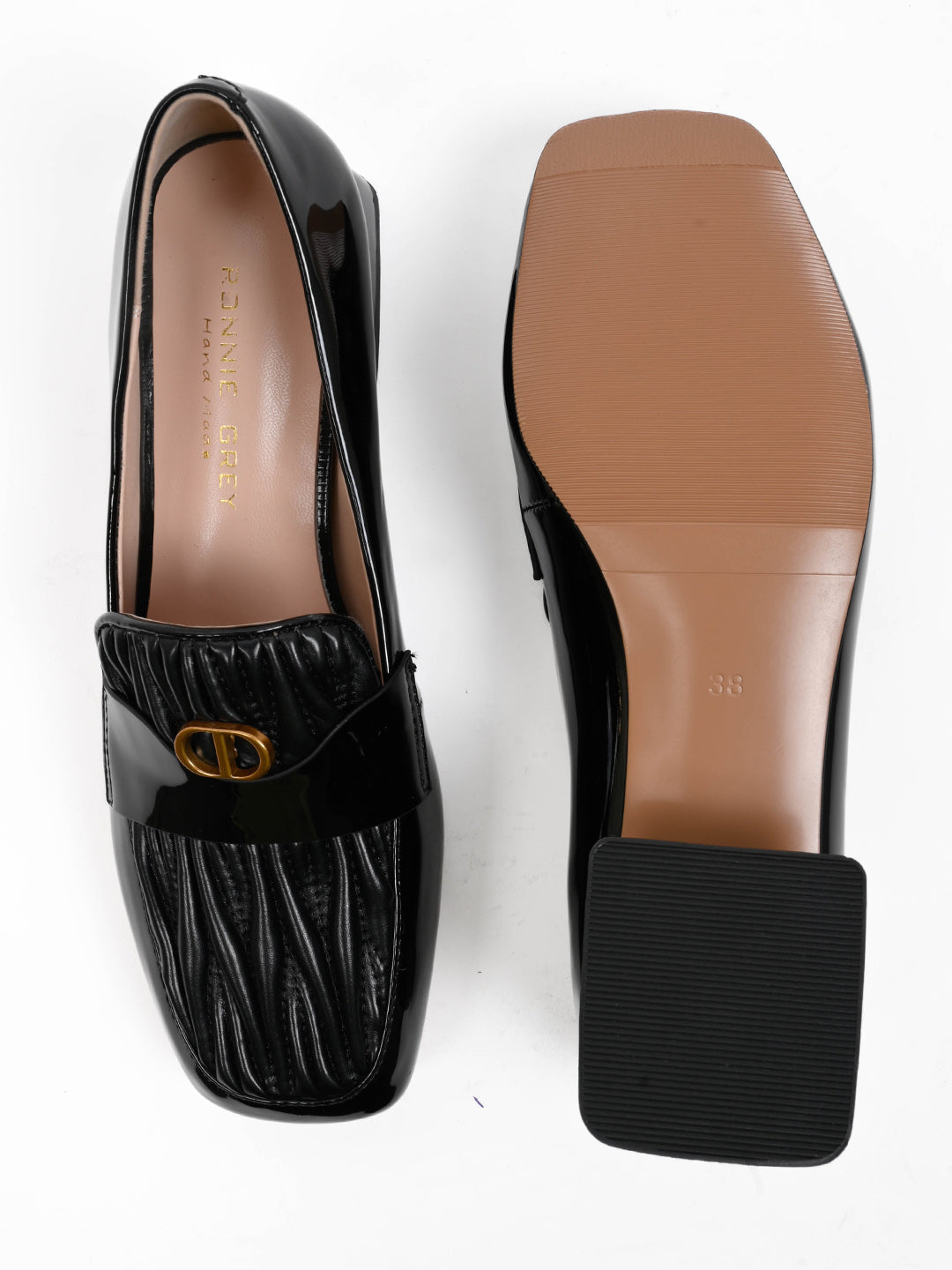 Women, Women Footwear, Black Loafers