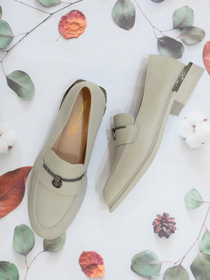 Women, Women Footwear, Grey Loafers