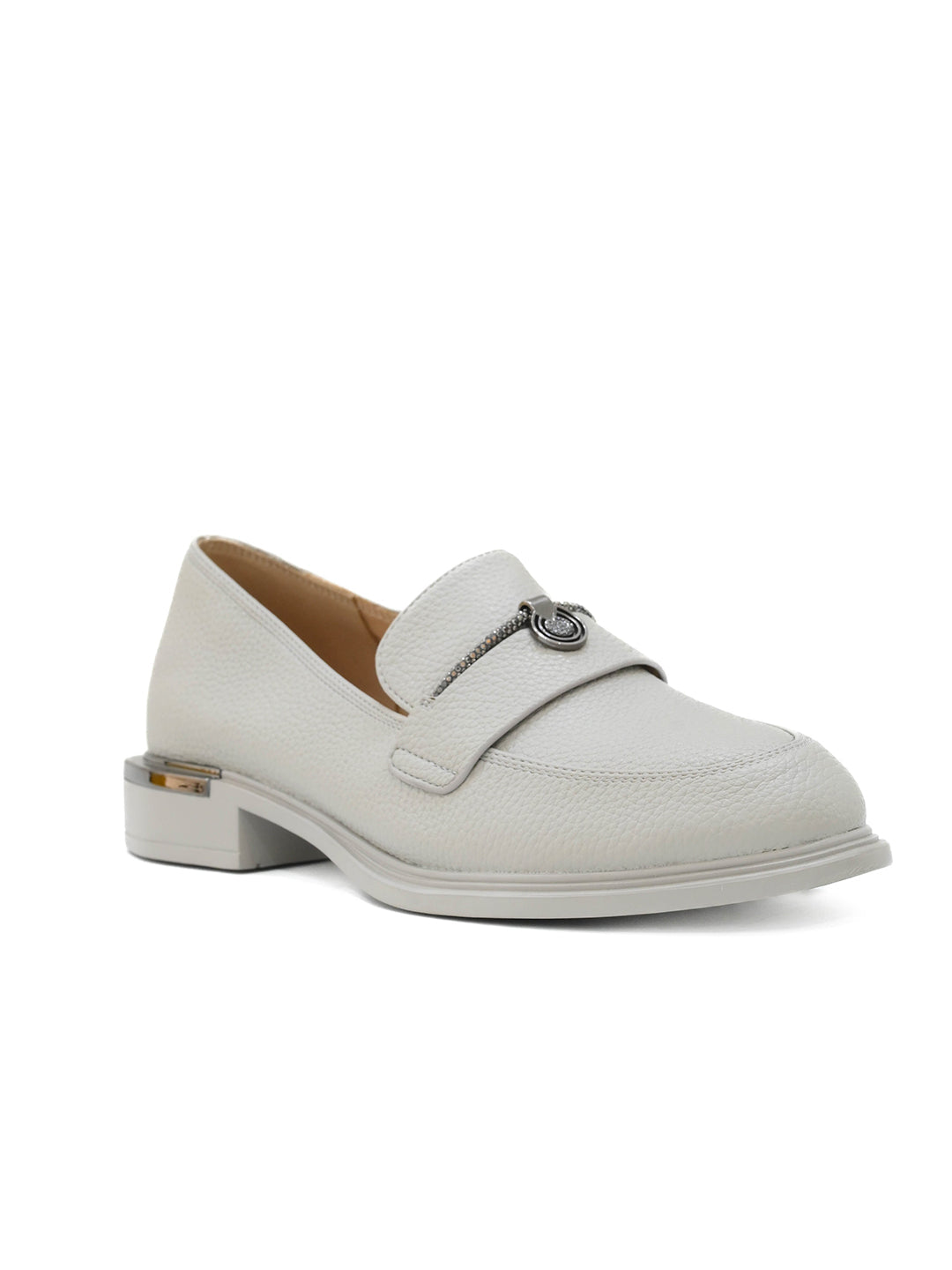Women, Women Footwear, Grey Loafers
