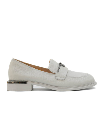 Women, Women Footwear, Grey Loafers