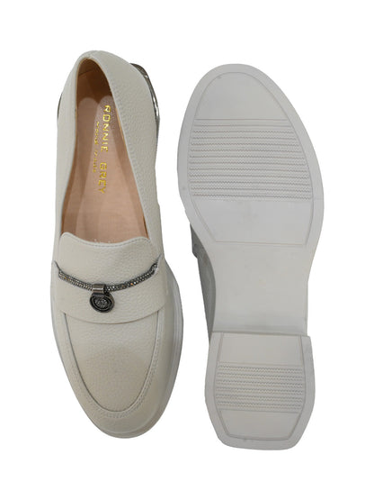 Women, Women Footwear, Grey Loafers