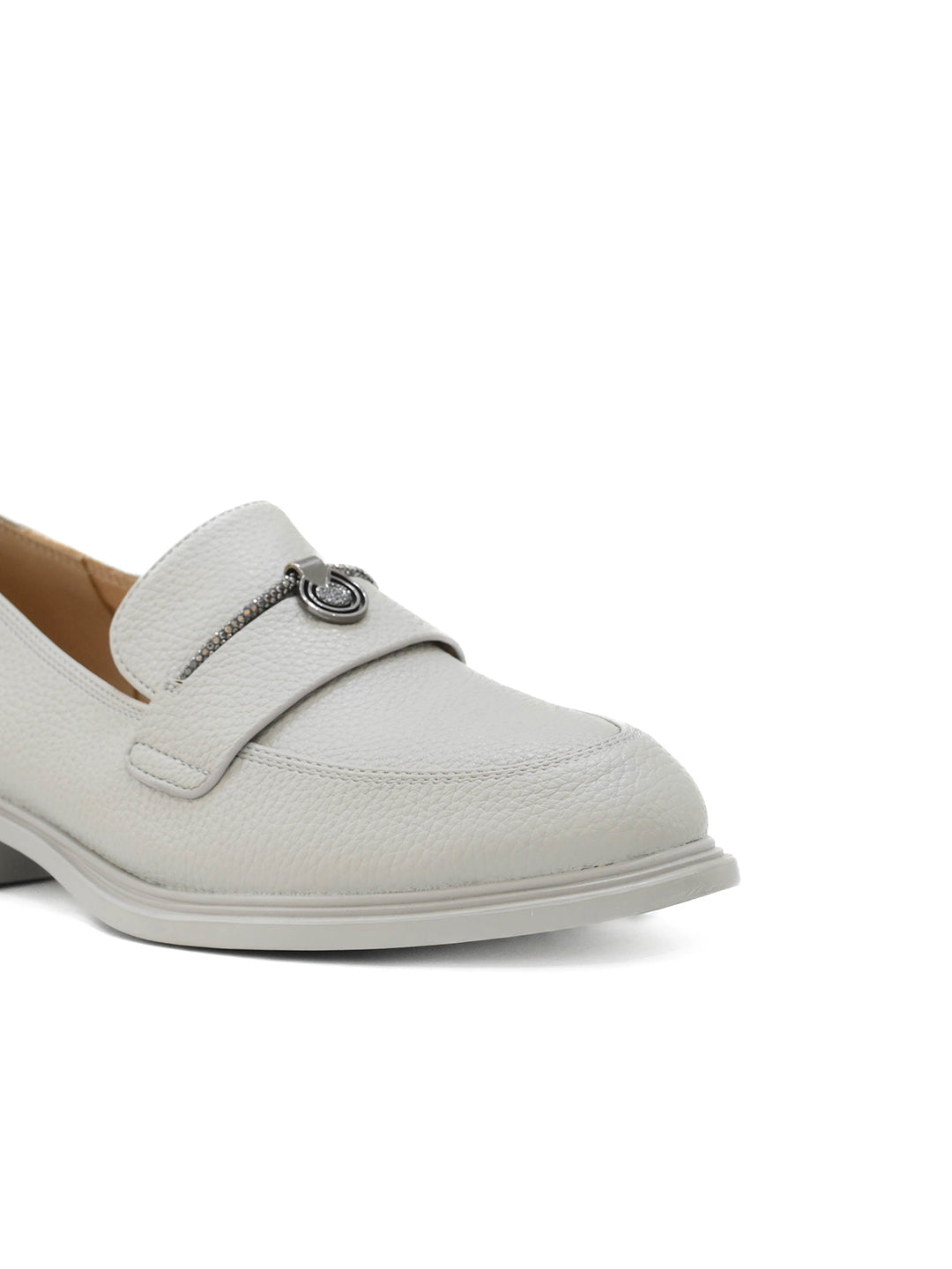 Women, Women Footwear, Grey Loafers