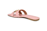Women, Women Footwear, Pink Open Toe Flats