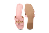 Women, Women Footwear, Pink Open Toe Flats