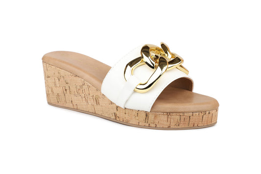 Women, Women Footwear, White Wedges