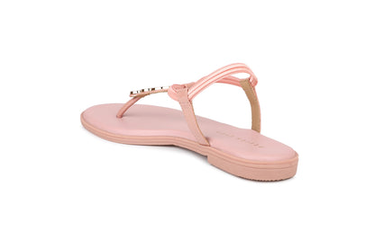 Women, Women Footwear, Pink T Strap Flats