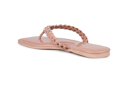 Women, Women Footwear, Pink T Strap Flats